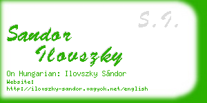 sandor ilovszky business card